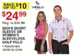 Dunham's Sports Veelo Golf Men's Short Sleeve or Women's Sleeveless Golf Polo offer