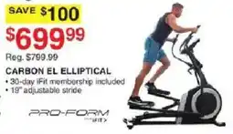 Dunham's Sports Pro-Form Carbon El Elliptical offer