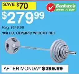 Dunham's Sports Dunham's 300 lb. olympic weight set offer