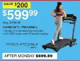 Dunham's Sports Pro-form carbon tl treadmill offer