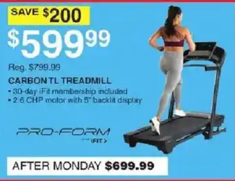 Dunham's Sports Pro-form carbon tl treadmill offer