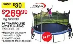 Dunham's Sports Propel 14' trampoline with fun-ring enclosure offer