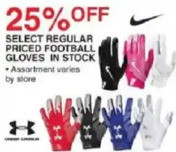 Dunham's Sports Nike select regular priced football gloves offer