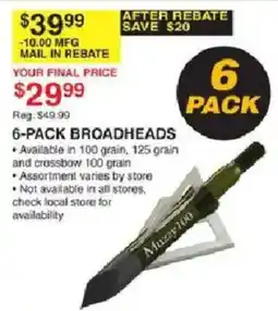 Dunham's Sports Muzzy 6-Pack Broadheads offer