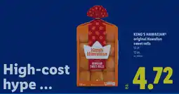 Lidl King's Hawaiian original Hawaiian sweet rolls offer