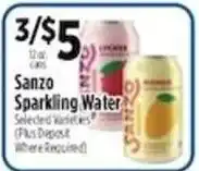 Pioneer Supermarkets Sanzo Sparkling Water offer