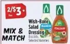 Pioneer Supermarkets Wish-Bone Salad Dressing offer