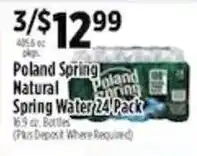 Pioneer Supermarkets Poland Spring Natural Spring Water offer