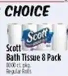 Pioneer Supermarkets Scott bath tissue 8 pack offer