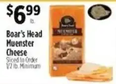 Pioneer Supermarkets Boar's Head Muenster Cheese offer