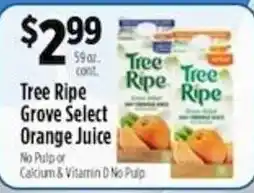 Pioneer Supermarkets Tree Ripe Grove Select Orange Juice offer