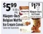 Pioneer Supermarkets Häagen-Dazs Belgian Waffle Ice Cream Cones offer
