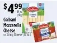 Pioneer Supermarkets Galbani Mozzarella Cheese or String Cheese offer