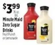 Pioneer Supermarkets Minute Maid Zero Sugar Drinks offer
