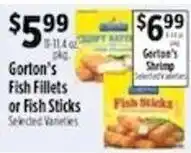 Pioneer Supermarkets Gorton's Fish Fillets or Fish Sticks offer