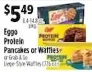 Pioneer Supermarkets Eggo Protein Pancakes or Waffles offer