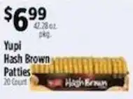 Pioneer Supermarkets Yupi hash brown patties offer