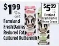 Pioneer Supermarkets Farmland Fresh Dairies Reduced Fat Cultured Buttermilk offer
