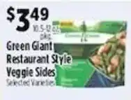 Pioneer Supermarkets Green Giant restaurant style veggie sides offer