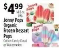 Pioneer Supermarkets Jonny Pops Organic Frozen Dessert Pops offer
