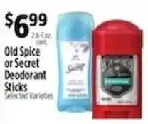 Pioneer Supermarkets Old Spice or Secret Deodorant Sticks offer