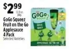 Pioneer Supermarkets GoGo Squeeze Fruit on the Go Applesauce offer