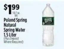 Pioneer Supermarkets Poland Spring Natural Spring Water offer