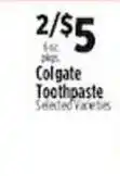 Pioneer Supermarkets Colgate toothpaste offer