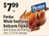 Pioneer Supermarkets Perdue whole traditional rotisserie chicken offer