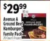 Pioneer Supermarkets Avenue A Ground Beef Hamburger Family Pack offer