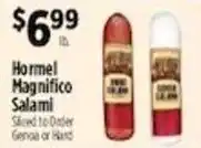 Pioneer Supermarkets Hormel Magnifico Salami offer