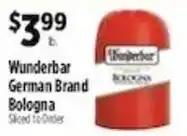 Pioneer Supermarkets Wunderbar German Brand Bologna offer