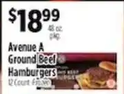 Pioneer Supermarkets Avenue A Ground Beef Hamburgers offer