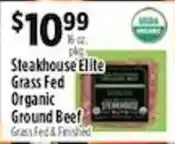 Pioneer Supermarkets Steakhouse Elite Grass Fed Organic Ground Beef offer