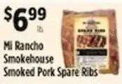Pioneer Supermarkets Mi Rancho Smokehouse Smoked Pork Spare Ribs offer