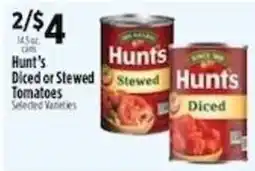 Pioneer Supermarkets Hunt's diced or stewed tomatoes offer