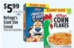 Pioneer Supermarkets Kellogg's Giant Size Cereal offer