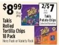 Pioneer Supermarkets Takis Rolled Tortilla Chips offer