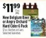 Pioneer Supermarkets New Belgium Beer or Angry Orchard Hard Cider 6 Pack offer