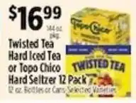 Pioneer Supermarkets Twisted Tea Hard Iced Tea or Topo Chico Hard Seltzer offer