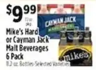Pioneer Supermarkets Mike's Hard or Cayman Jack Malt Beverages offer