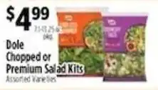 Pioneer Supermarkets Dole chopped or premium salad kits offer