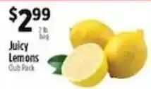 Pioneer Supermarkets Juicy Lemons Club Pack offer