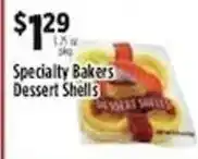 Pioneer Supermarkets Specialty Bakers Dessert Shells offer