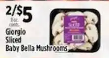 Pioneer Supermarkets Giorgio sliced baby bella mushrooms offer