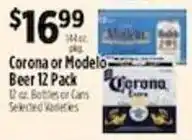 Pioneer Supermarkets Corona or Modelo Beer offer