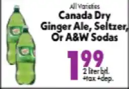 Marino's Supermarket All Varieties Canada Dry Ginger Ale, Seltzer, Or A&W Sodas offer