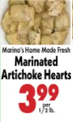 Marino's Supermarket Marina's Home Made Fresh Marinated Artichoke Hearts offer