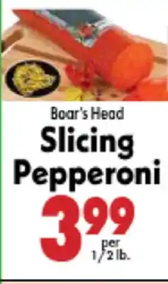 Marino's Supermarket Boar's Head Slicing Pepperoni offer
