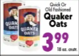 Marino's Supermarket Quick Or Old Fashioned Quaker Oats offer